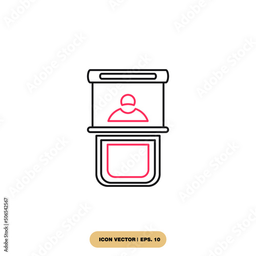 promo stand icons  symbol vector elements for infographic web