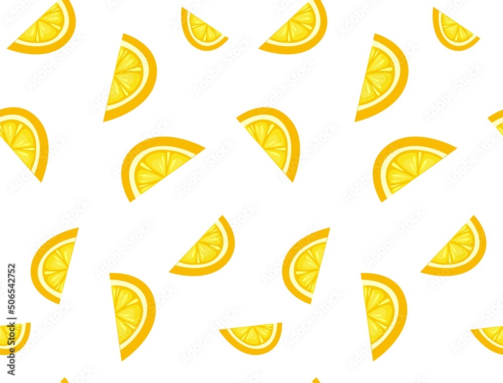 Sour lemon slices, citrus seamless pattern print Sour lemon slices, citrus seamless pattern print
