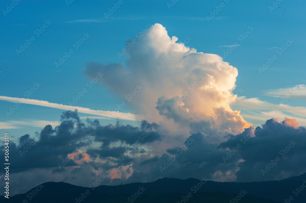 dramatic cloud at dusk. Natural background