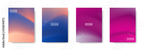 Set of abstract background with beautiful gradation color, colorful background for poster flyer banner backdrop.vertical banner.cool fluid background vector illustration
