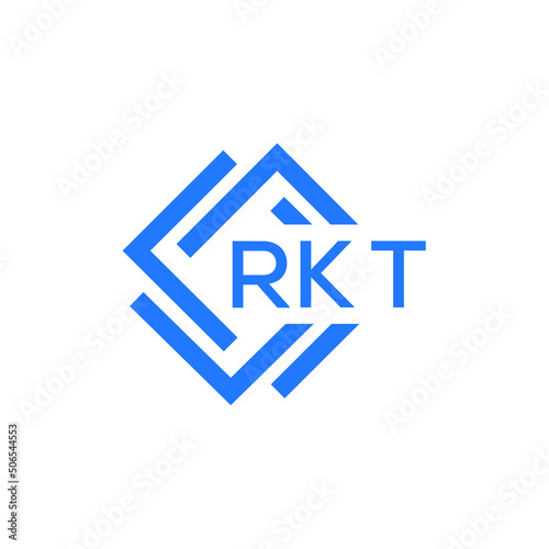 RKT technology letter logo design on white  background. RKT creative initials technology letter logo concept. RKT technology letter design. photo