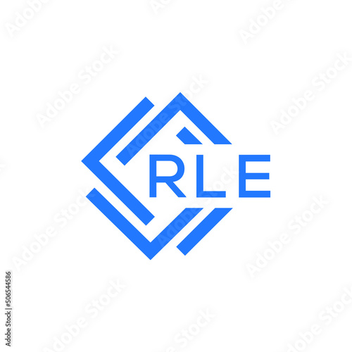 RLE technology letter logo design on white  background. RLE creative initials technology letter logo concept. RLE technology letter design. photo