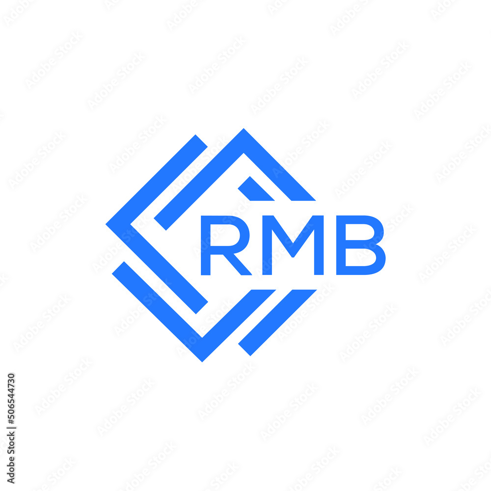 RMB technology letter logo design on white  background. RMB creative initials technology letter logo concept. RMB technology letter design.