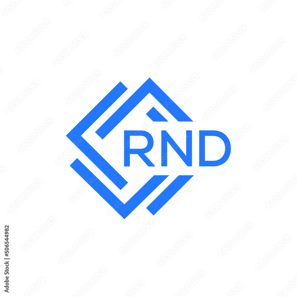 RND technology letter logo design on white  background. RND creative initials technology letter logo concept. RND technology letter design.