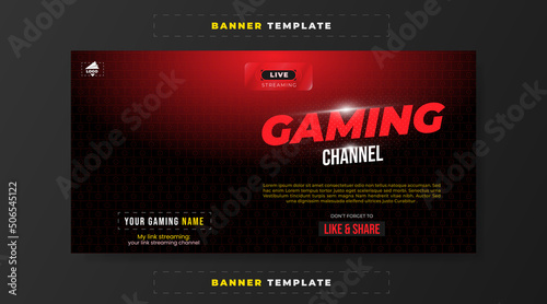 Gaming channel promotion banner template