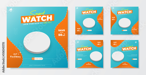 Smart watch promotion sale template for social media post