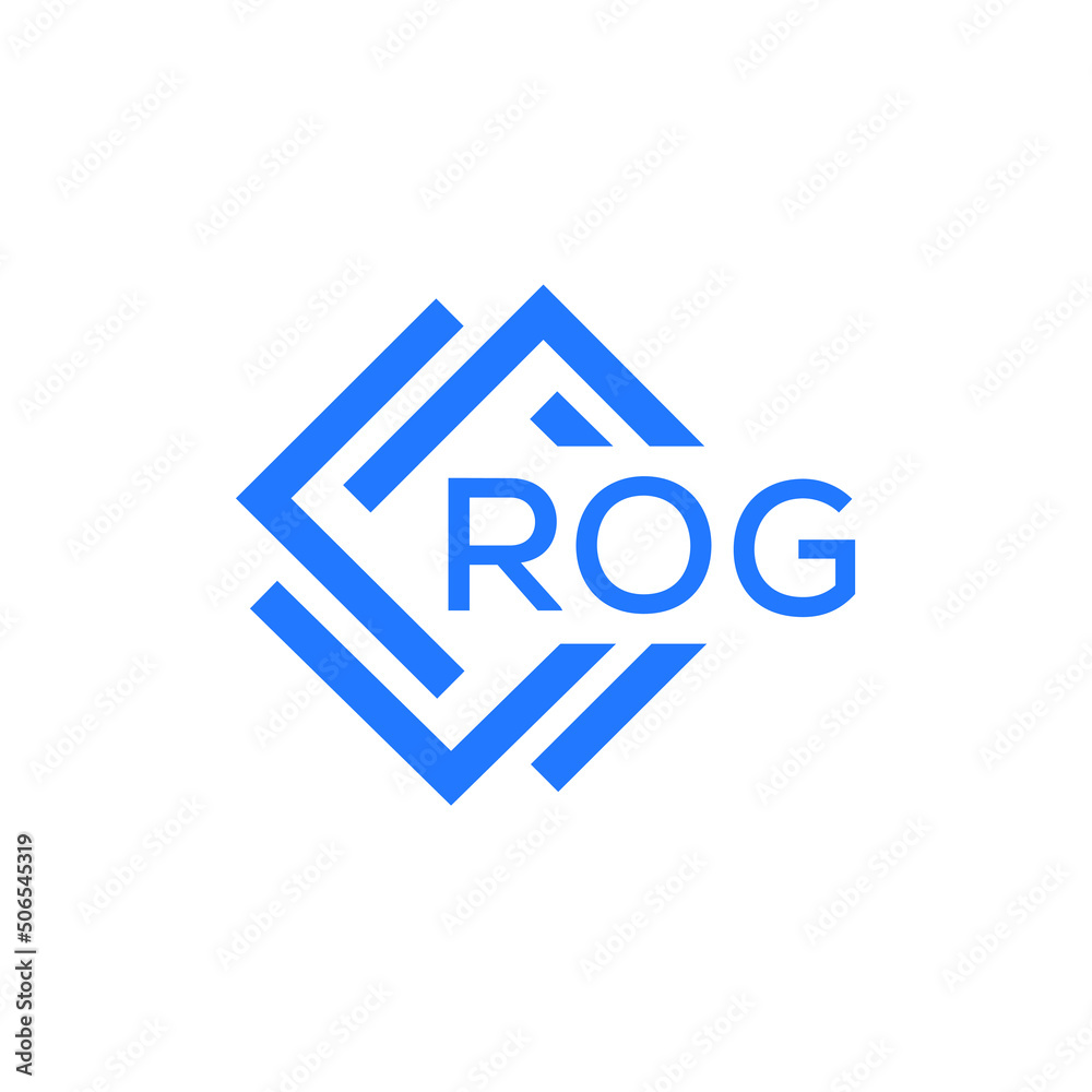 ROG technology letter logo design on white  background. ROG creative initials technology letter logo concept. ROG technology letter design.