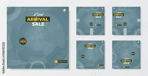 New arrival promotion sale template social media post