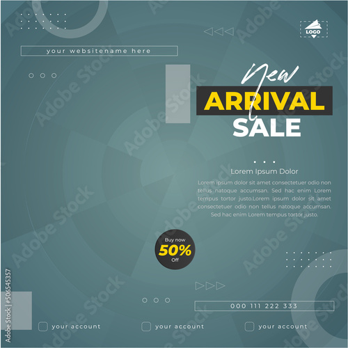 Promotion sale squared flyer template