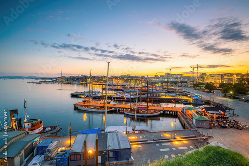 Photography Oslo downtown city skyline cityscape in Norway
