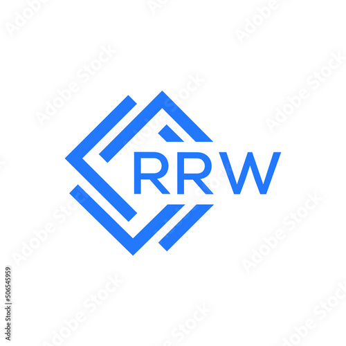 RRW technology letter logo design on white background. RRW creative initials technology letter logo concept. RRW technology letter design.