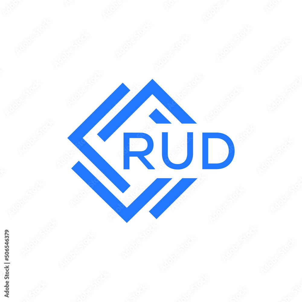 RUD technology letter logo design on white  background. RUD creative initials technology letter logo concept. RUD technology letter design.
