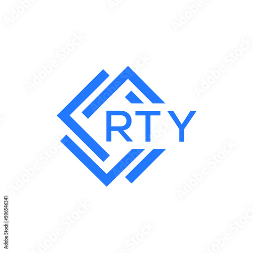 RTY technology letter logo design on white  background. RTY creative initials technology letter logo concept. RTY technology letter design.
