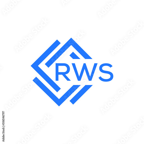 RWS technology letter logo design on white  background. RWS creative initials technology letter logo concept. RWS technology letter design.
 photo