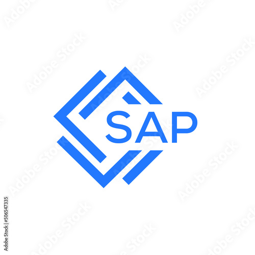 SAP technology letter logo design on white  background. SAP creative initials technology letter logo concept. SAP technology letter design.