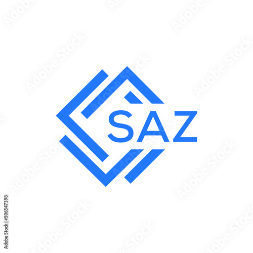 SAZ technology letter logo design on white  background. SAZ creative initials technology letter logo concept. SAZ technology letter design.