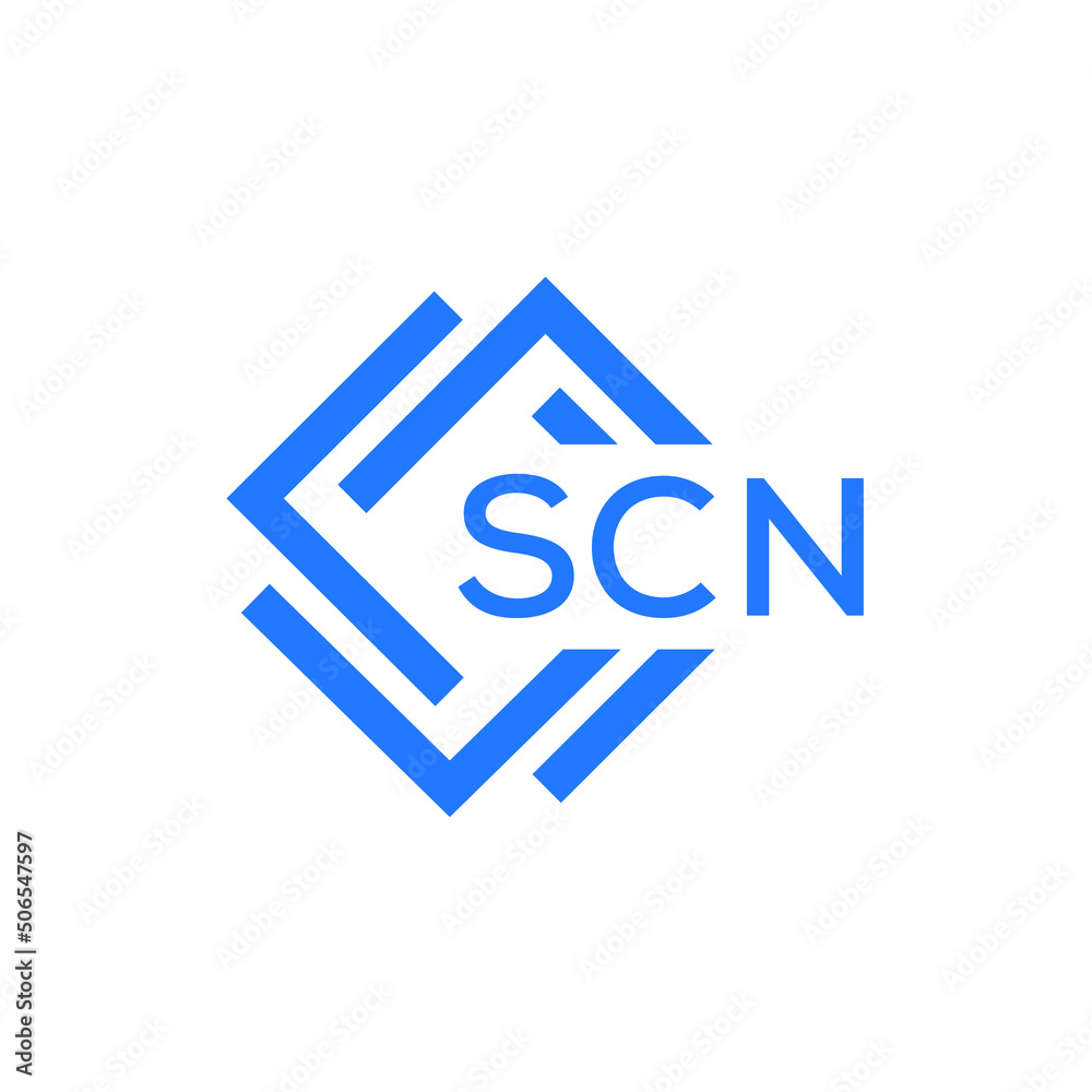 SCN technology letter logo design on white  background. SCN creative initials technology letter logo concept. SCN technology letter design.