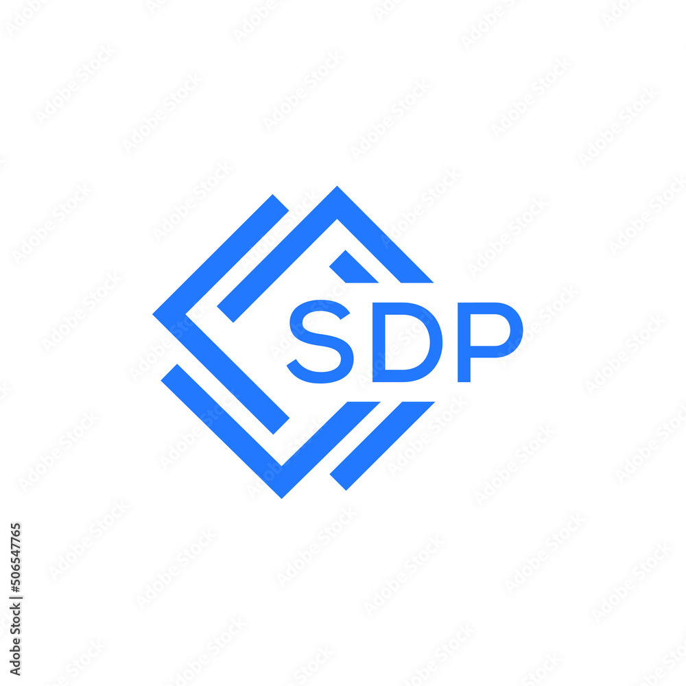 SDP technology letter logo design on white  background. SDP creative initials technology letter logo concept. SDP technology letter design.