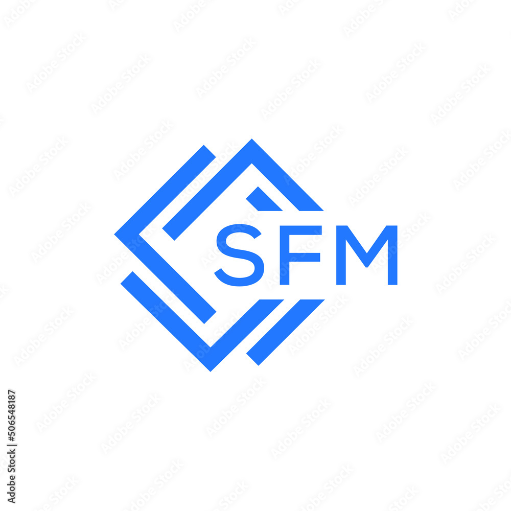 SFM technology letter logo design on white  background. SFM creative initials technology letter logo concept. SFM technology letter design.