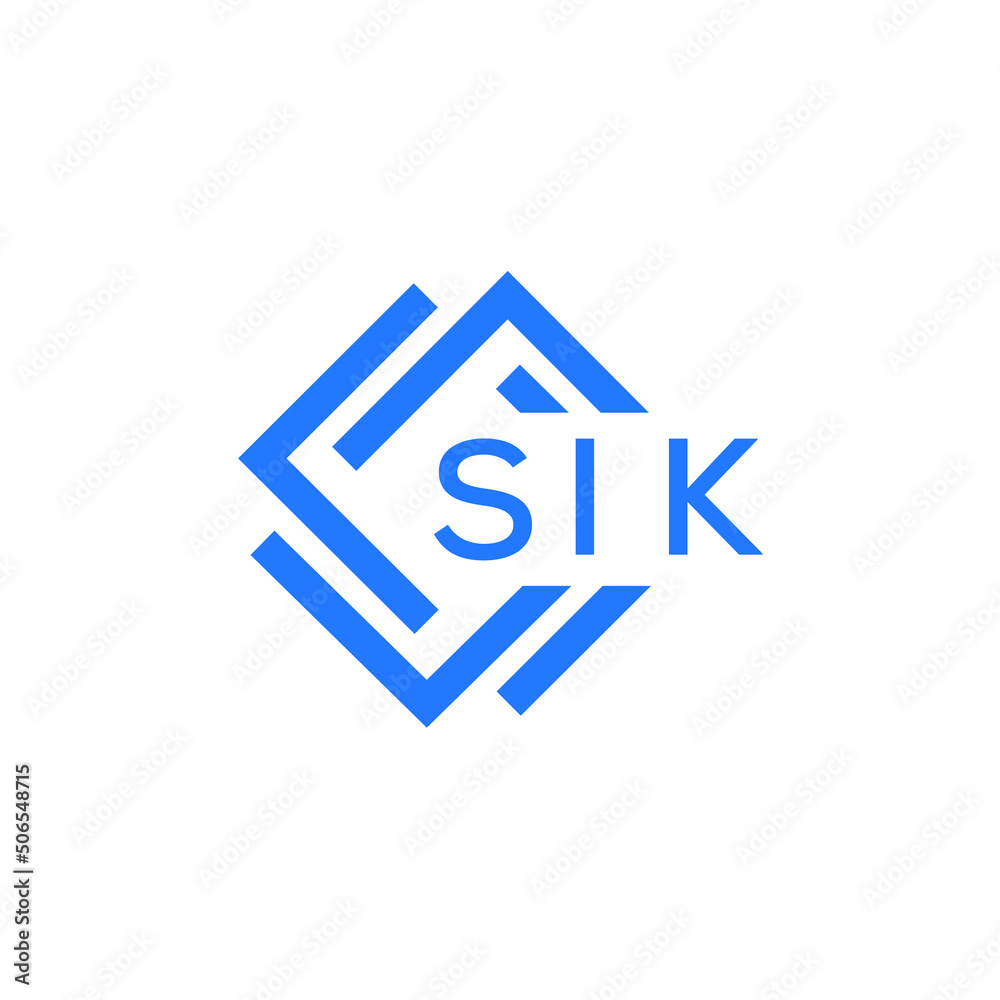SIK technology letter logo design on white  background. SIK creative initials technology letter logo concept. SIK technology letter design.