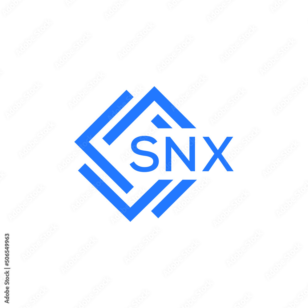 SNX technology letter logo design on white  background. SNX creative initials technology letter logo concept. SNX technology letter design.