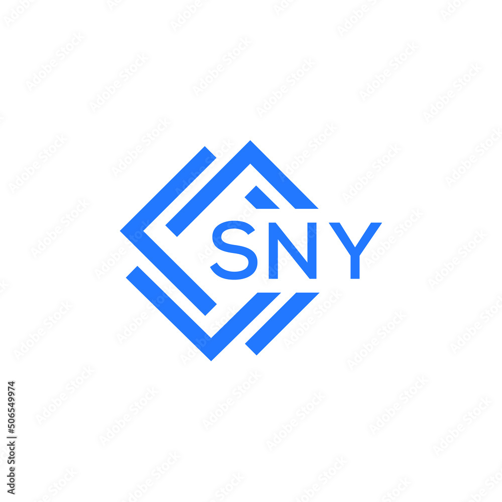 Obraz premium SNY technology letter logo design on white background. SNY creative initials technology letter logo concept. SNY technology letter design.
