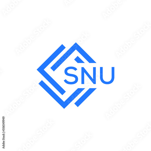 SNU technology letter logo design on white  background. SNU creative initials technology letter logo concept. SNU technology letter design.