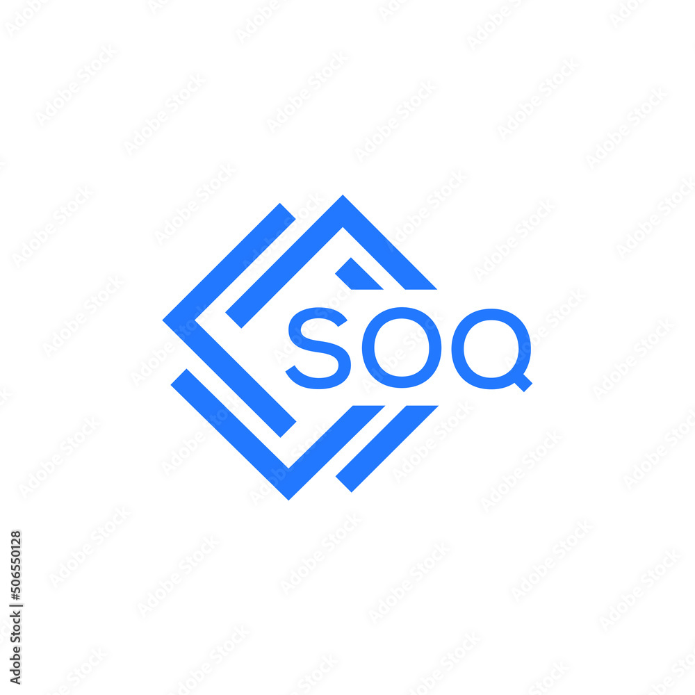 SOQ technology letter logo design on white background. SOQ creative initials technology letter logo concept. SOQ technology letter design. SOQ technology letter logo design on white background. SOQ creative initials technology letter logo concept. SOQ technology letter design.