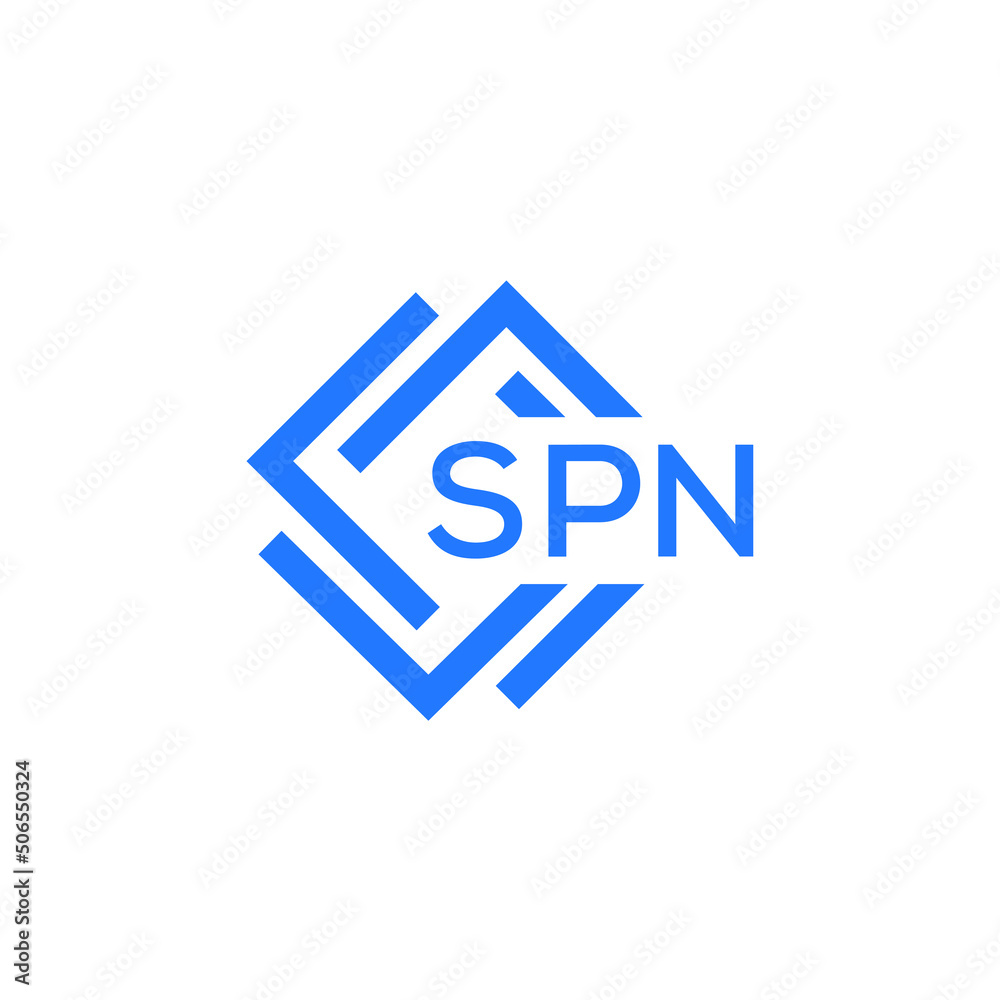 SPN technology letter logo design on white  background. SPN creative initials technology letter logo concept. SPN technology letter design.