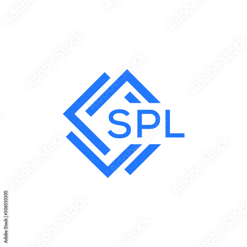 SPL technology letter logo design on white  background. SPL creative initials technology letter logo concept. SPL technology letter design. photo