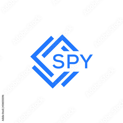 SPY technology letter logo design on white  background. SPY creative initials technology letter logo concept. SPY technology letter design.