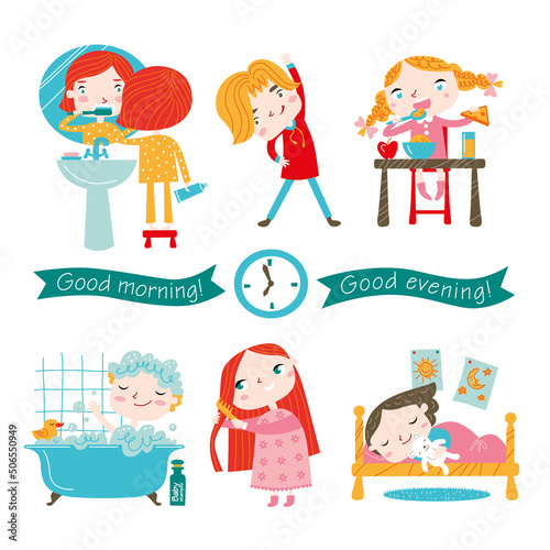 Children's daily routine.