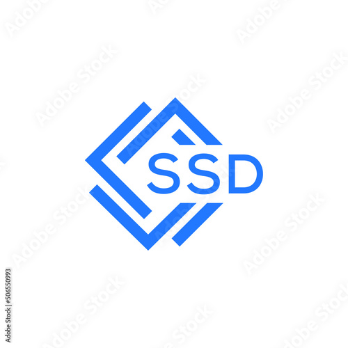 SSD technology letter logo design on white   background. SSD creative initials technology letter logo concept. SSD technology letter design.
