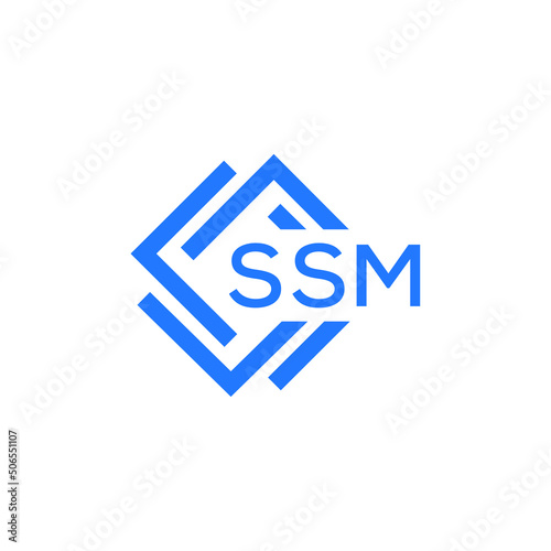 SSM technology letter logo design on white  background. SSM creative initials technology letter logo concept. SSM technology letter design.
 photo