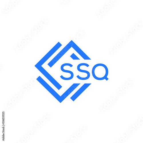 SSQ technology letter logo design on white  background. SSQ creative initials technology letter logo concept. SSQ technology letter design.
 photo
