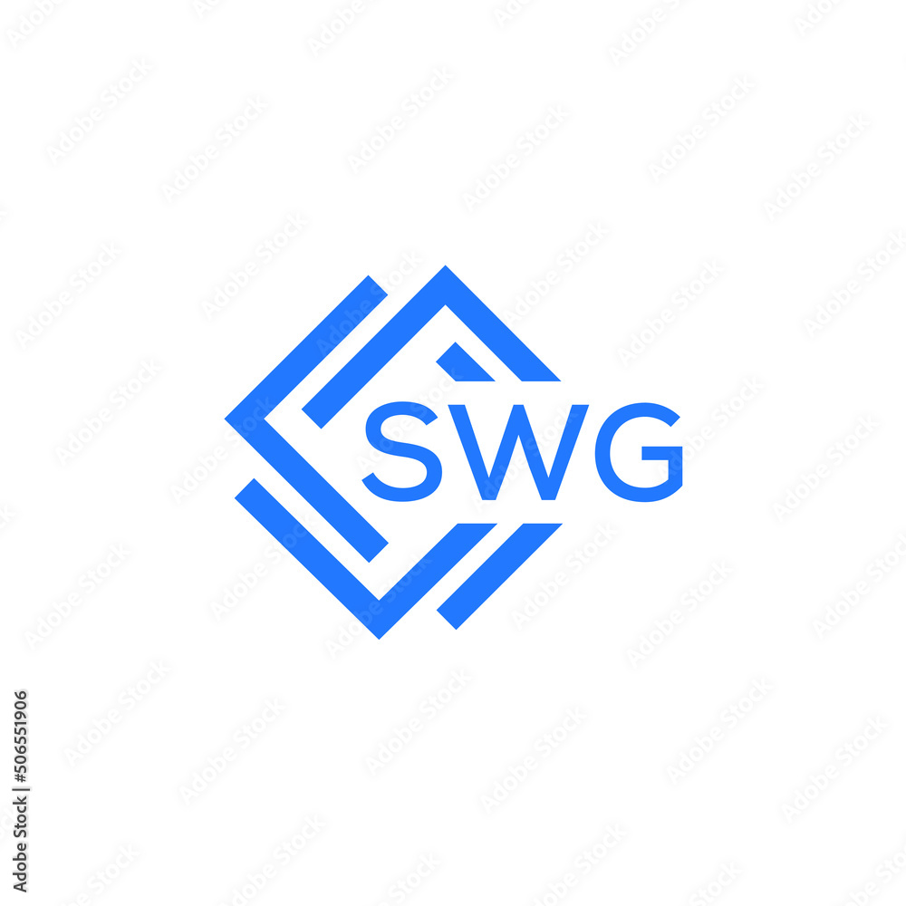 SWG technology letter logo design on white background. SWG creative ...