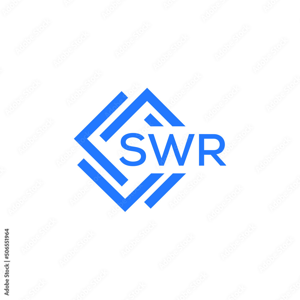 SWR technology letter logo design on white  background. SWR creative initials technology letter logo concept. SWR technology letter design.