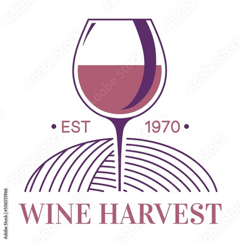 Wine harvest, winery alcoholic production vector