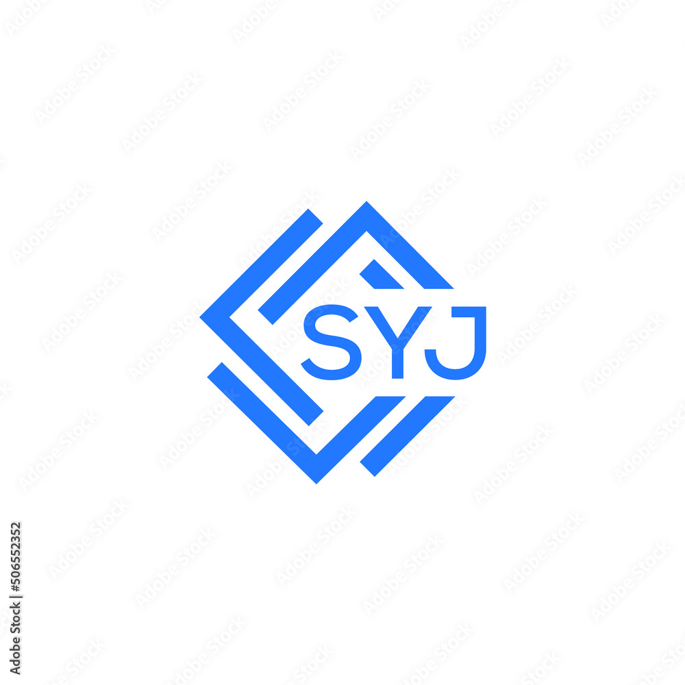 SYJ technology letter logo design on white  background. SYJ creative initials technology letter logo concept. SYJ technology letter design.