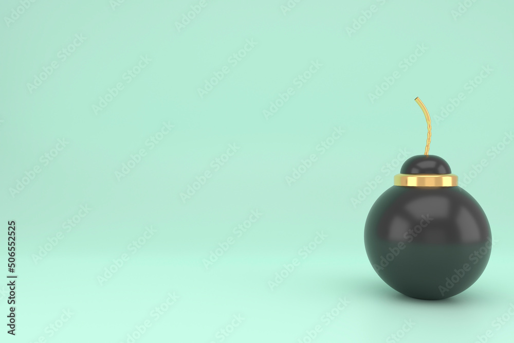 3D render bomb icon. 3D rendering bomb icon with copy space. 3D render bomb icon. 3D rendering bomb icon with copy space.