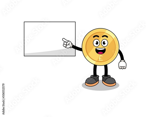 pound sterling illustration doing a presentation