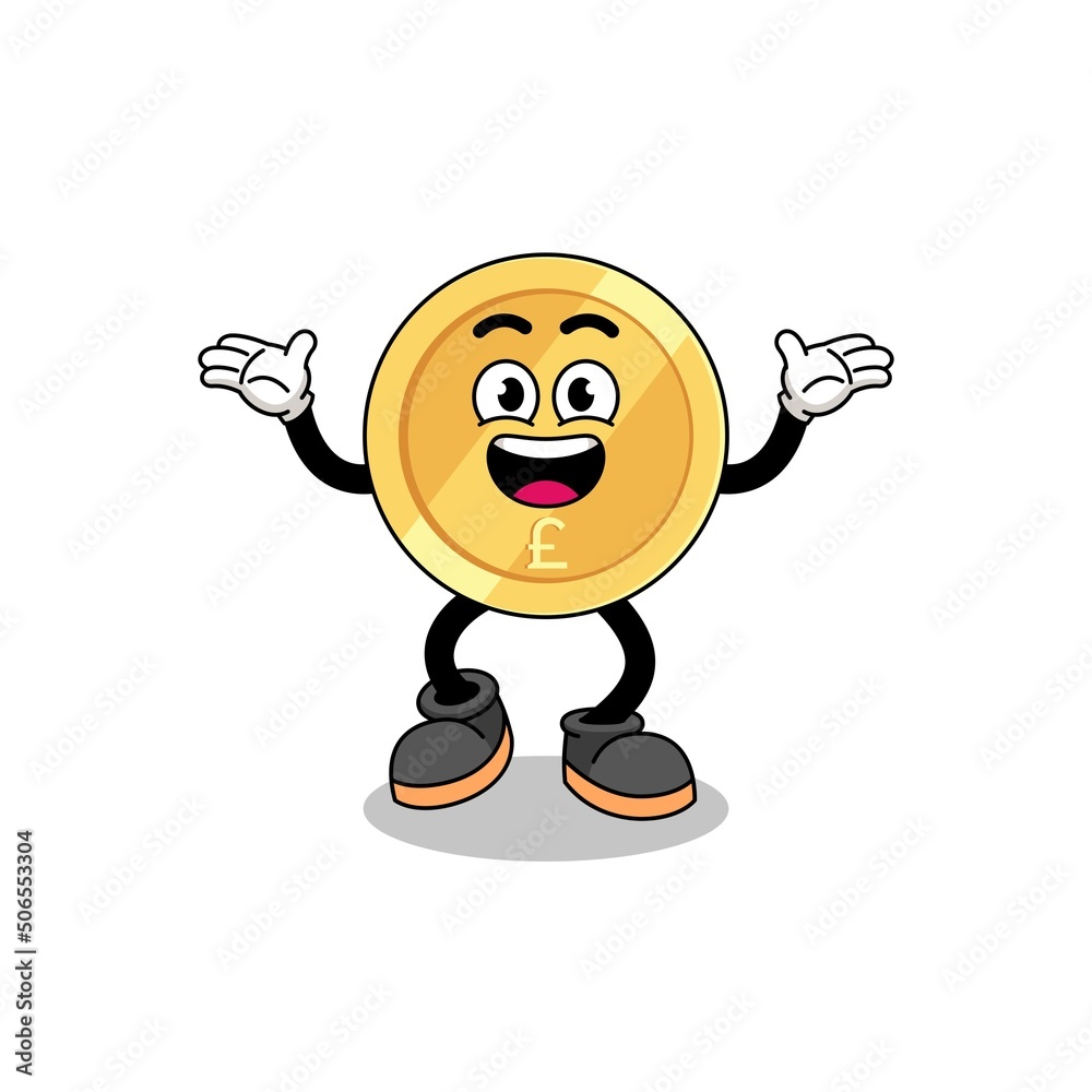 pound sterling cartoon searching with happy gesture pound sterling cartoon searching with happy gesture