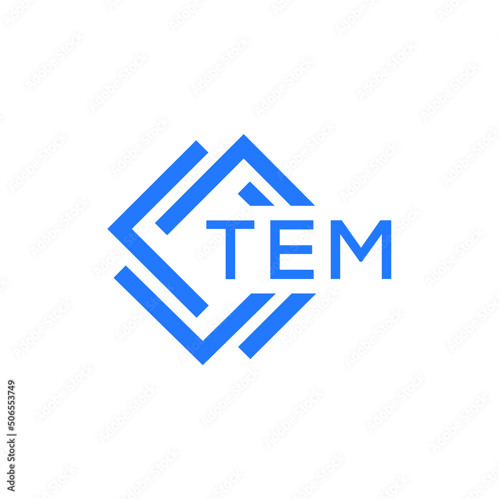 TEM technology letter logo design on white  background. TEM creative initials technology letter logo concept. TEM technology letter design.
