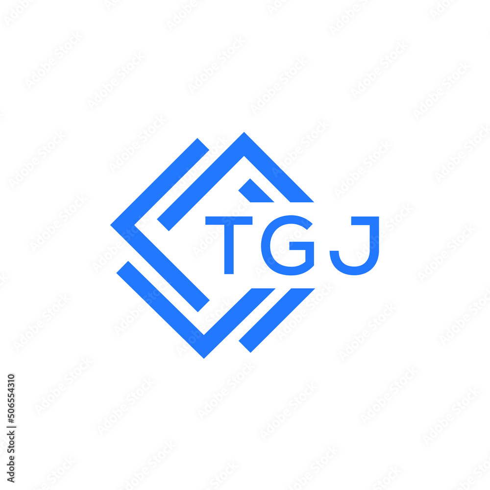 TGJ technology letter logo design on white  background. TGJ creative initials technology letter logo concept. TGJ technology letter design.