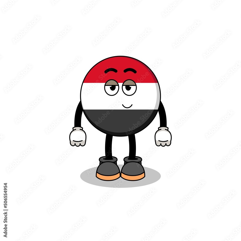 yemen flag cartoon couple with shy pose yemen flag cartoon couple with shy pose