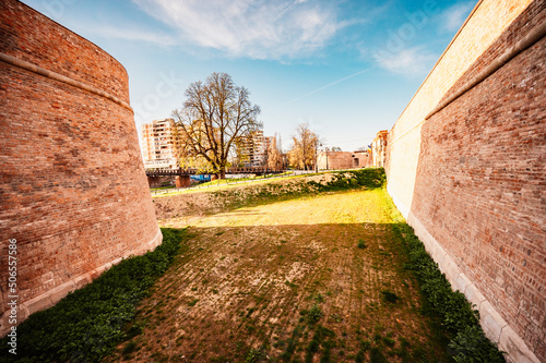 Oradea, Romania with Fortress also known as Nagyvarad and in the backround Catedrala Episcopala invierea Domnului. Western Transylvania in Romania. photo