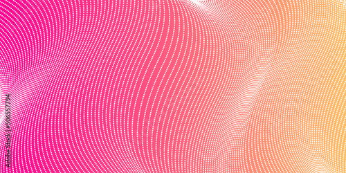 Background with dots and wavy line