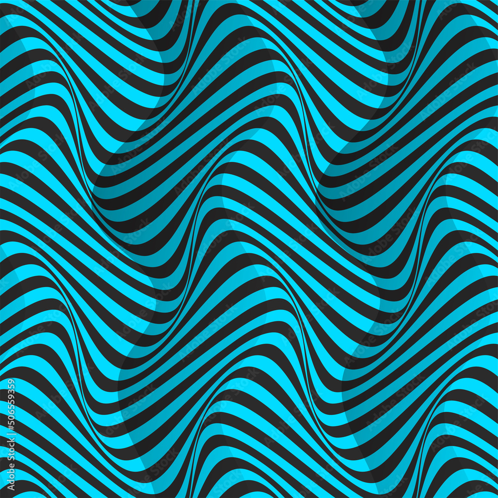 Op art illusion background with wave Op art illusion background with wave