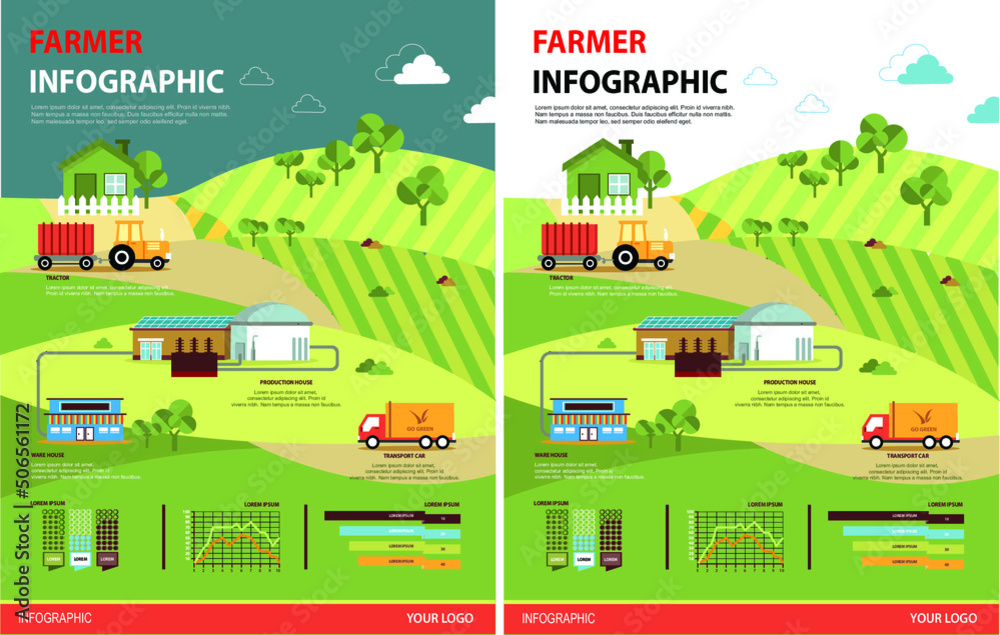 Farmer Infographic Illustration Light and Dark