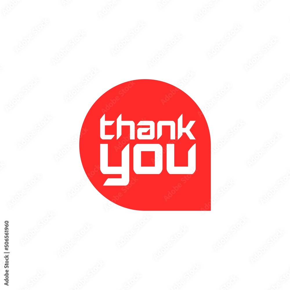Thank you speech banner bubble icon isolated on white background Thank you speech banner bubble icon isolated on white background